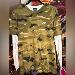 Nike athletic cut camo tee